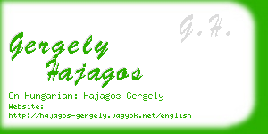 gergely hajagos business card